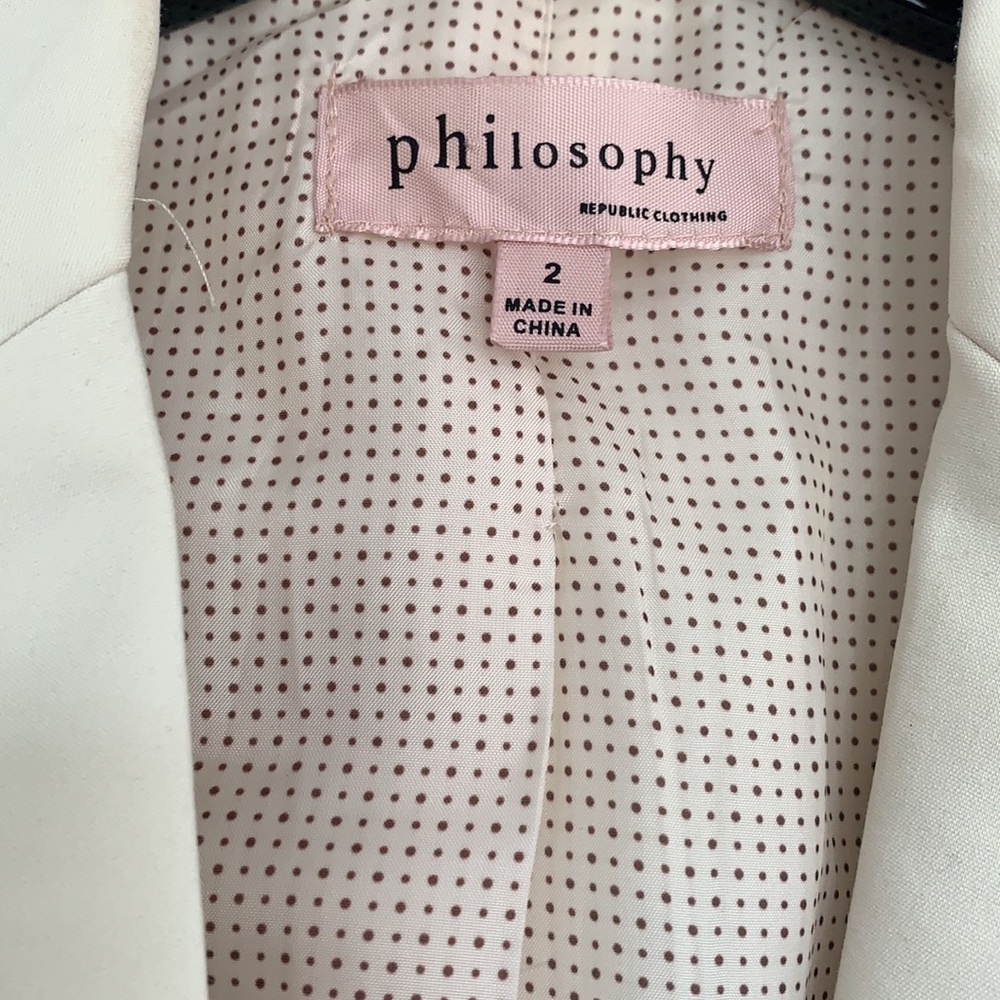 Philosophy - Eggshell Suit Jacket - image 2
